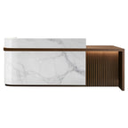 Premium Salon Reception Desk with LED Side Panel