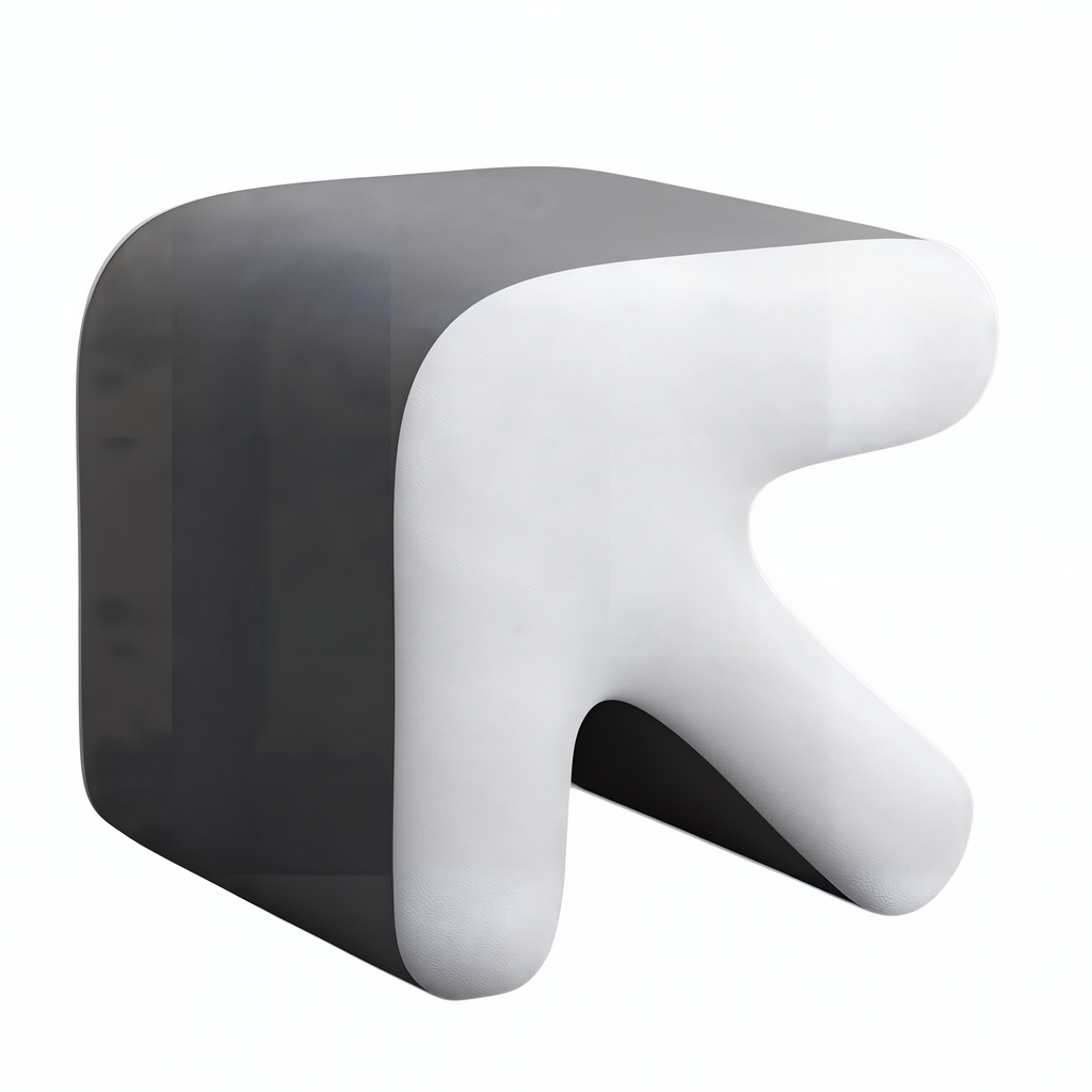 Contemporary Geometric Lounge Stool