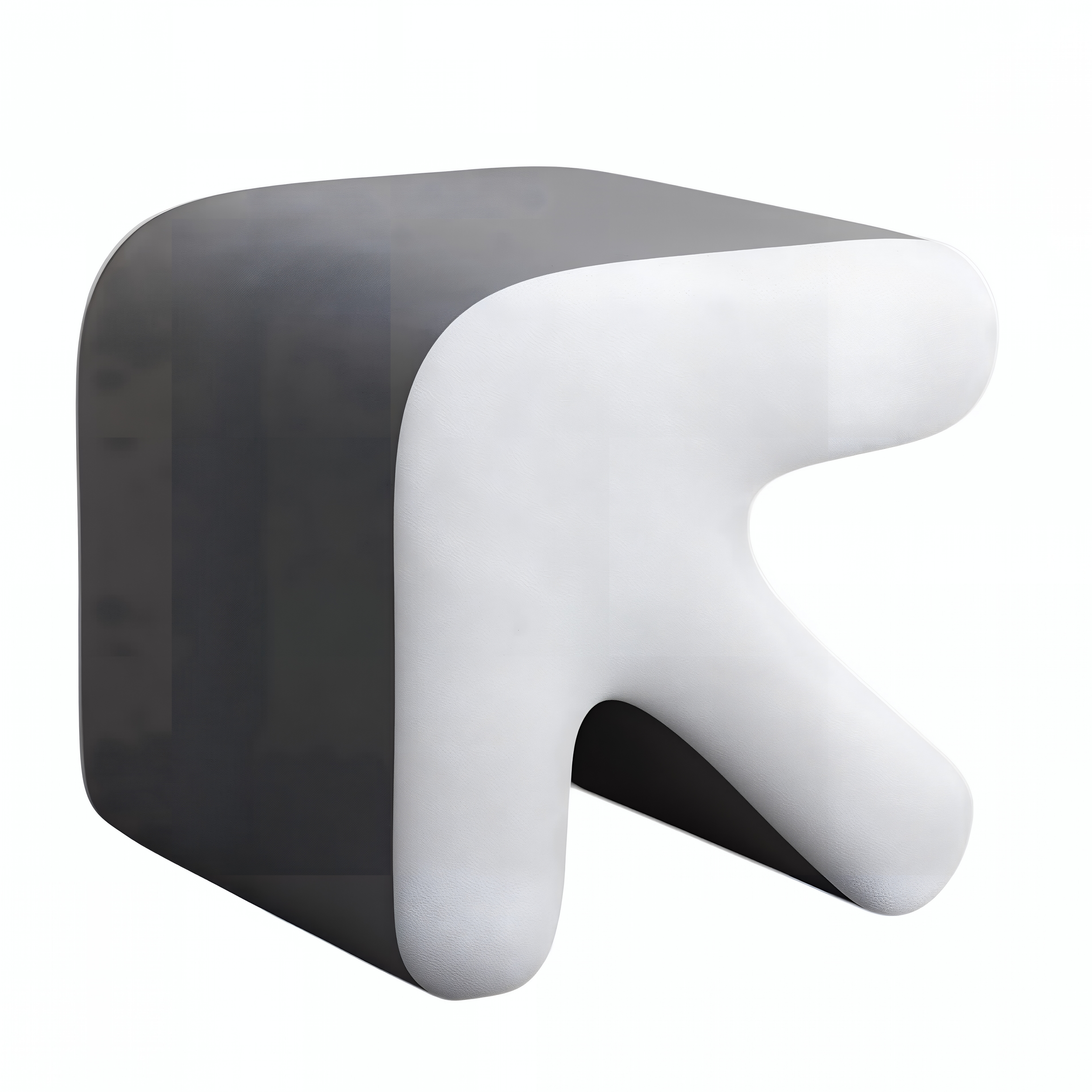 Contemporary Geometric Lounge Stool
