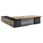 Commercial Executive Desk with Slatted Privacy Panel