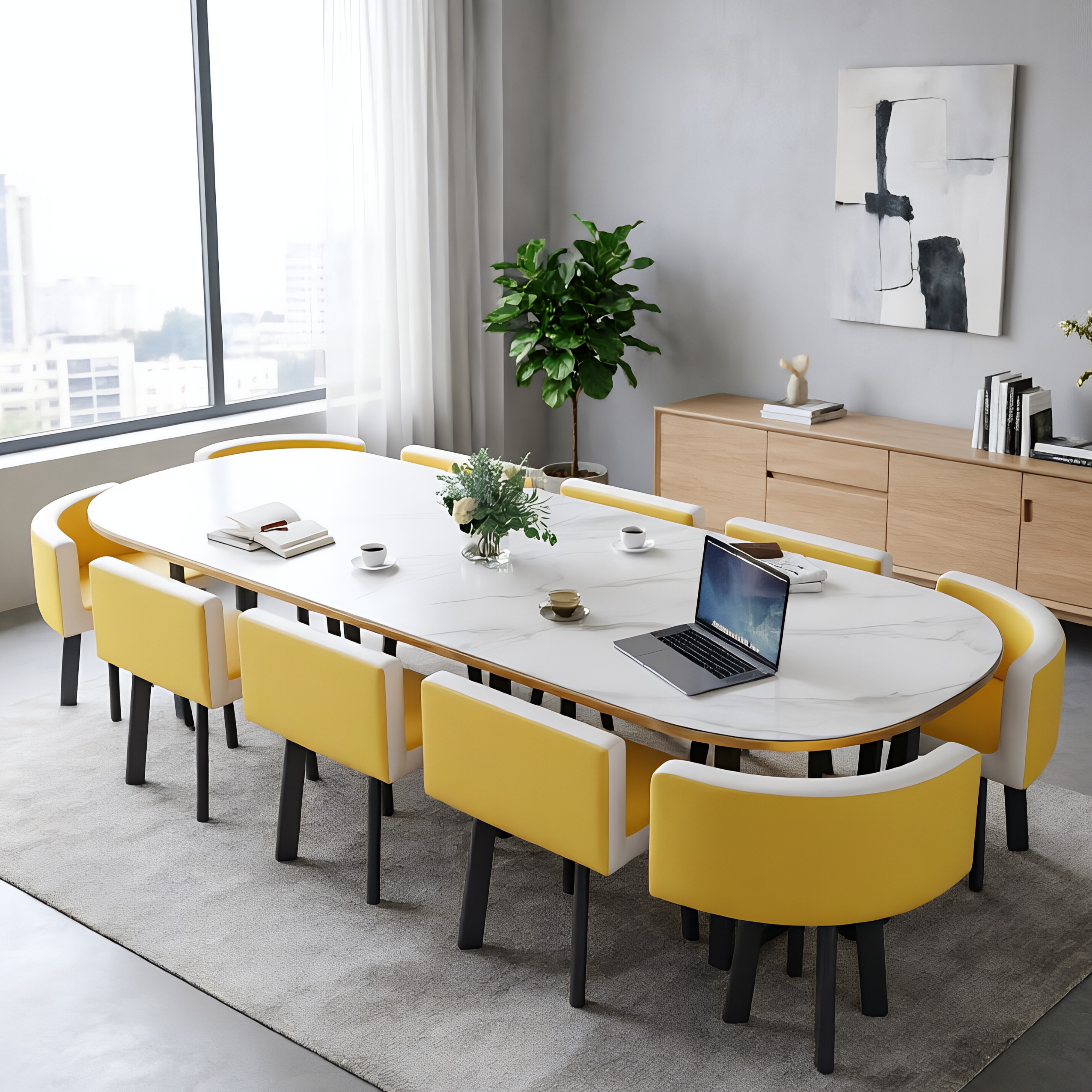 Premium Conference Table with Curved Ends