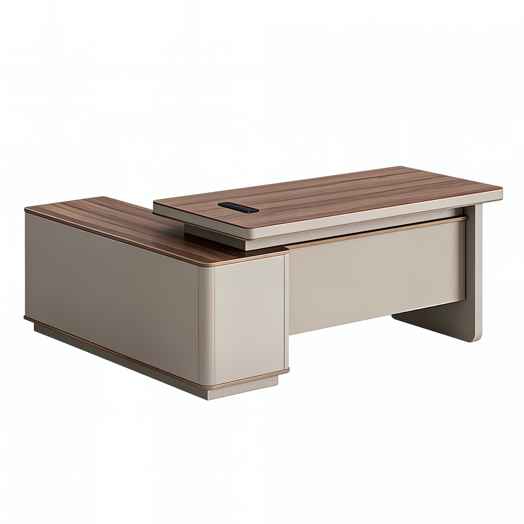 Designer Executive Desk with Rounded Edge Detail