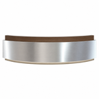 Contemporary Curved Reception Desk with Stainless Steel, LED and Custom Logo