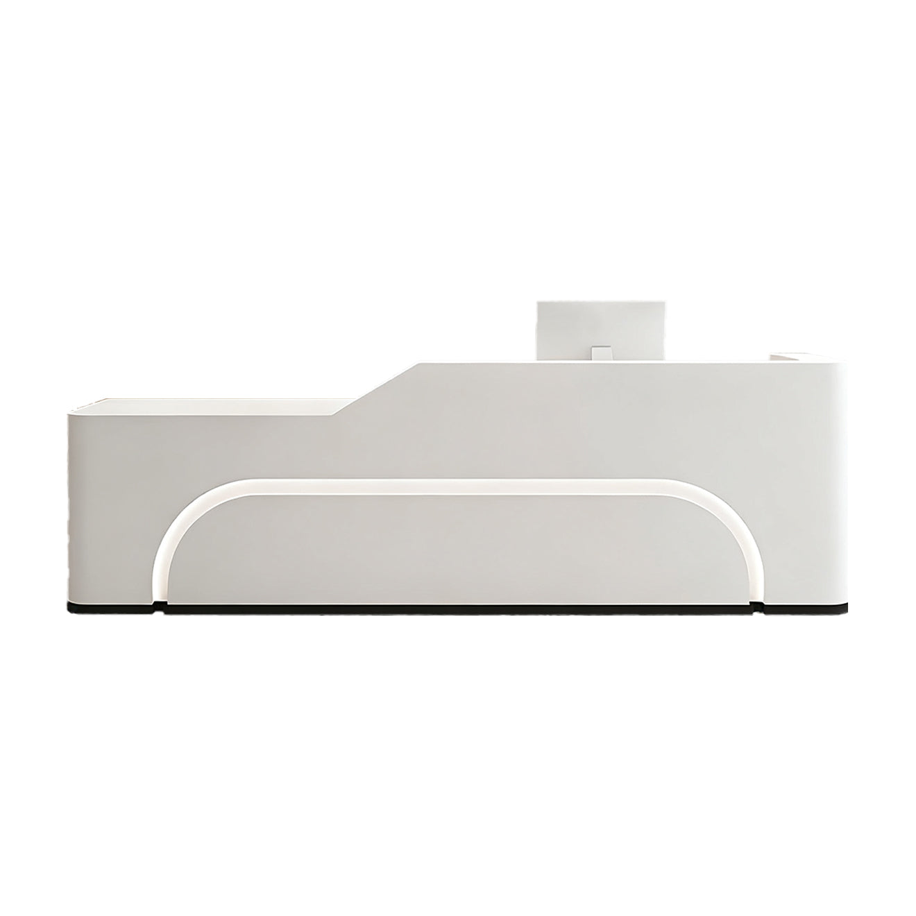 LED-Accented Elegant Office Reception Counter
