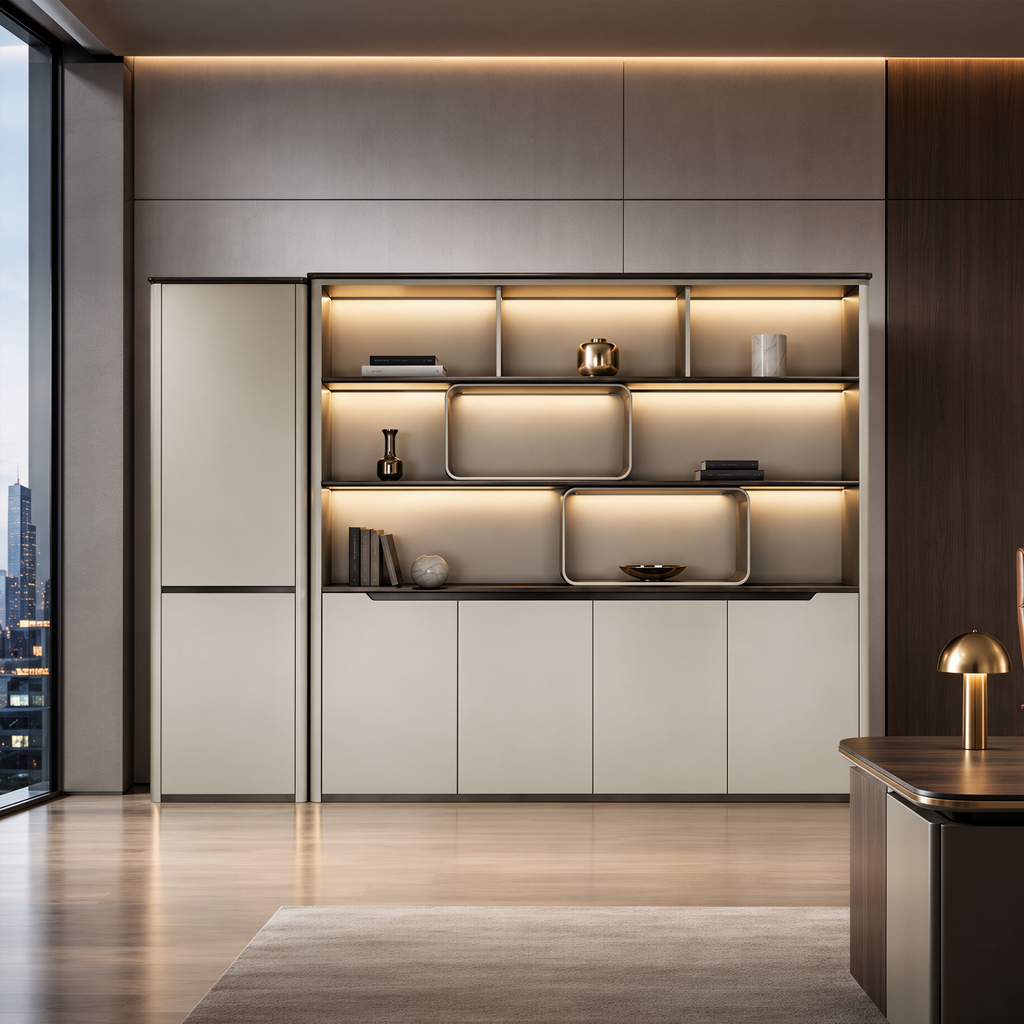 Prestige Illuminated Office Storage Wall