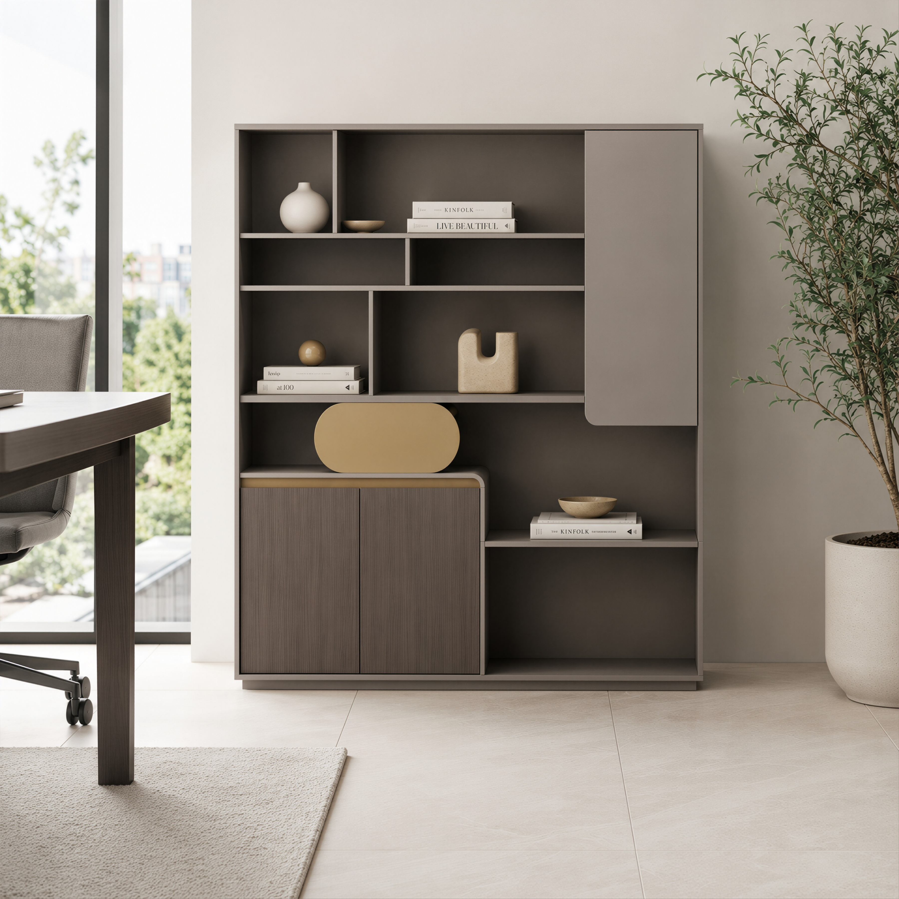 Integrated Executive Cabinet and Display System