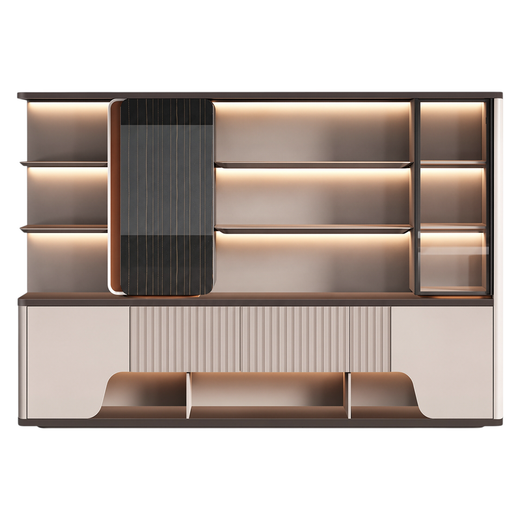 Commercial Storage Cabinet with Fluted Door Detail