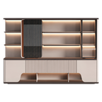 Commercial Storage Cabinet with Fluted Door Detail