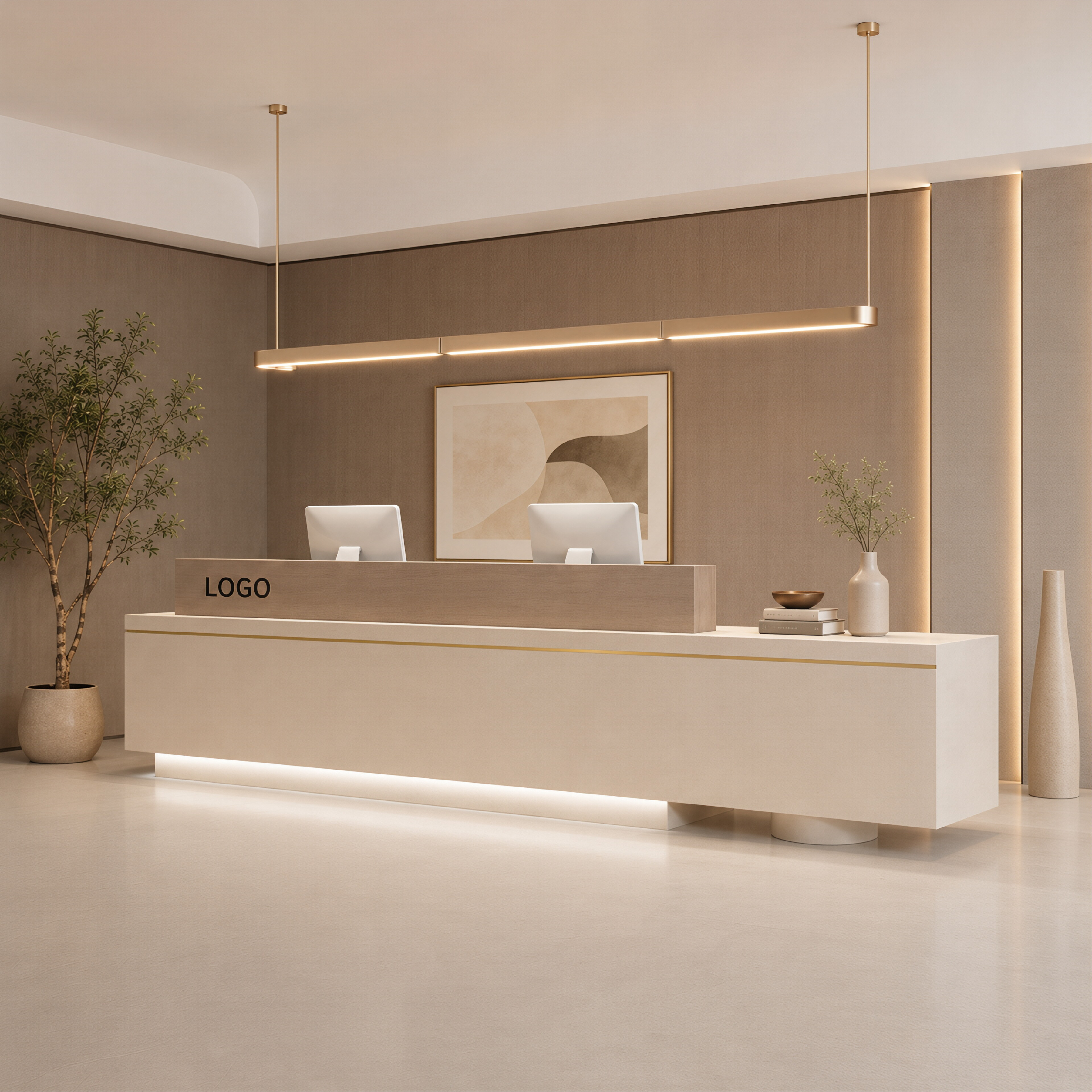 Linear Front Office Reception Counter