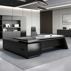 Designer Executive Office Desk with Storage Cabinet