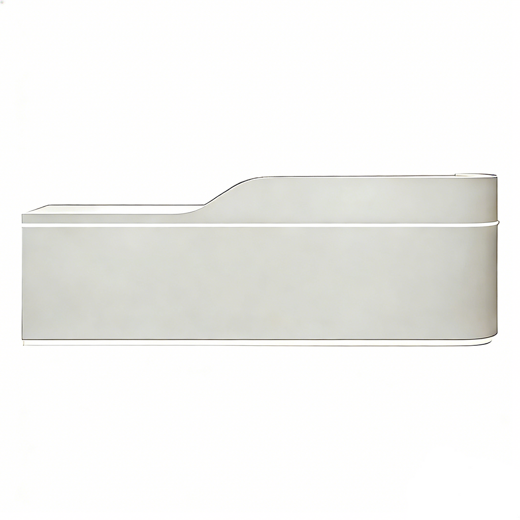 Sleek LED Reception Desk with Secure Storage for Modern Salon Spaces