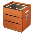 Smart Bedside Table with Wireless Charging and LED Light