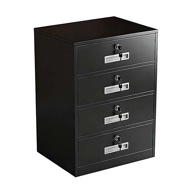 Slim Under Desk Lockable Office Storage Cabinet with Drawer