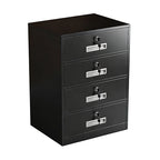 Slim Under Desk Lockable Office Storage Cabinet with Drawer