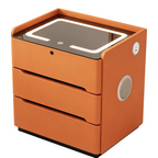 Smart Bedside Table with Wireless Charging and LED Light