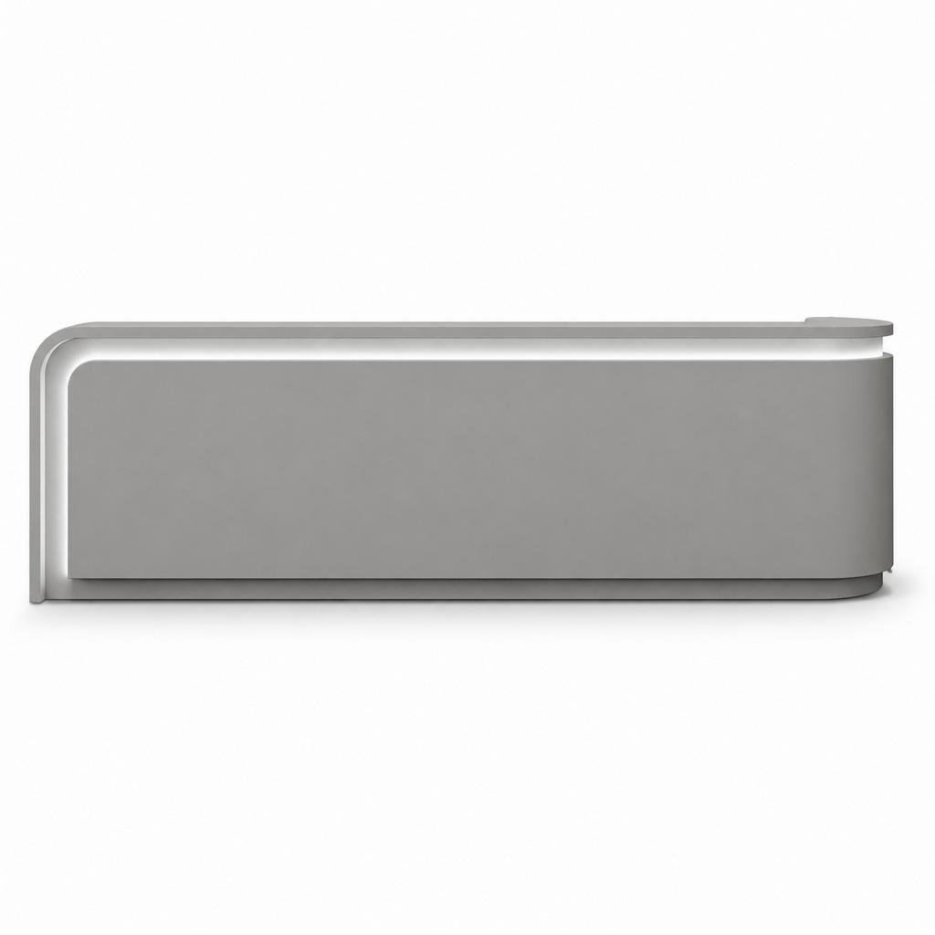 Aura Modern Curved Reception Counter with LED Ambient Lighting
