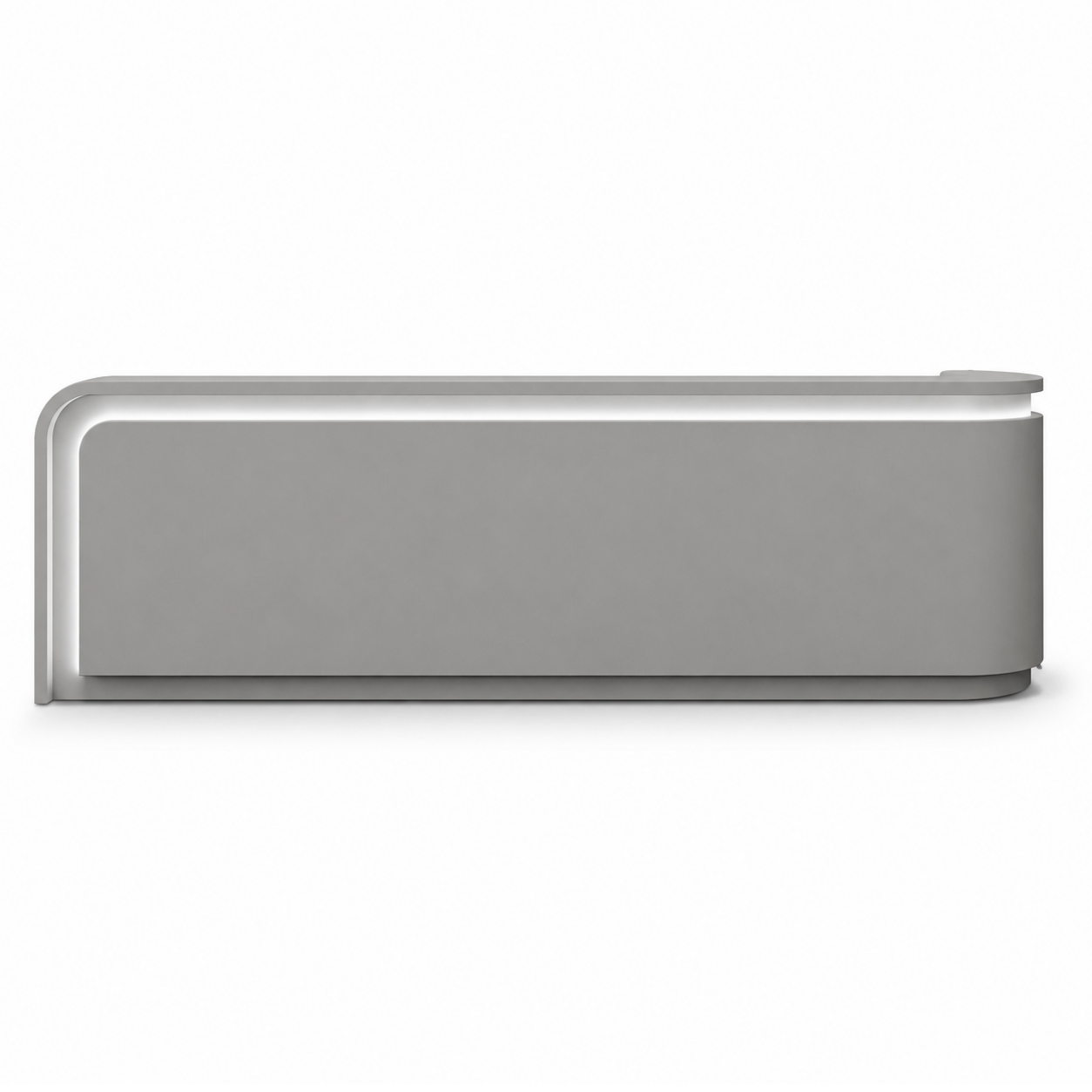Aura Modern Curved Reception Counter with LED Ambient Lighting