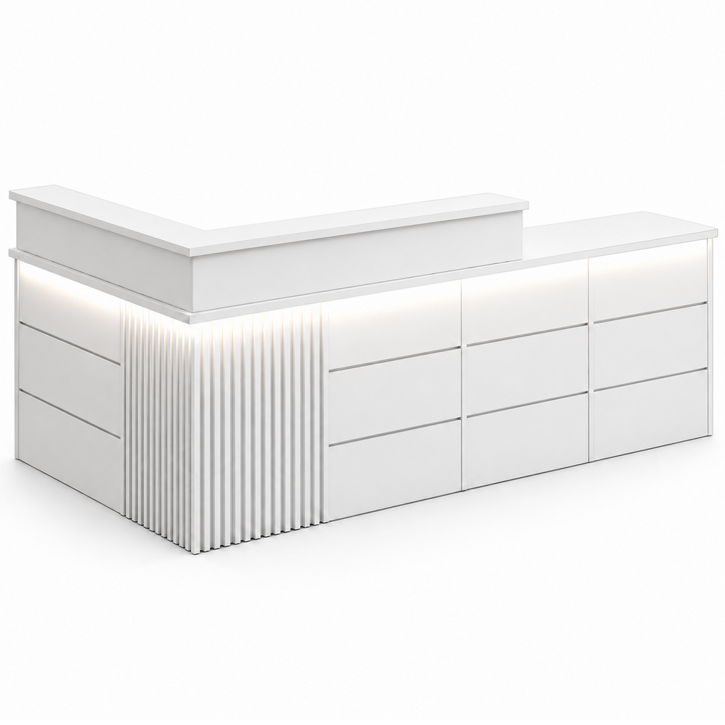 Modern Classic LED Reception Desk with Storage