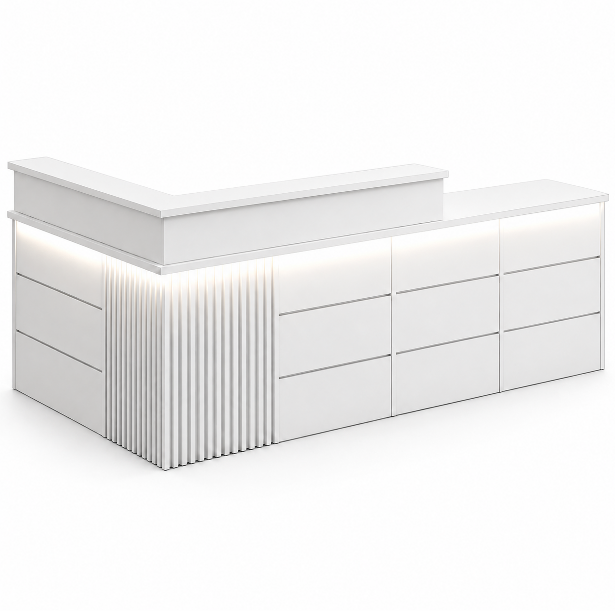 Modern Classic LED Reception Desk with Storage