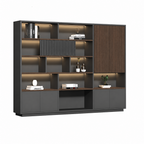 Modern Open-Shelved Executive Storage Cabinet