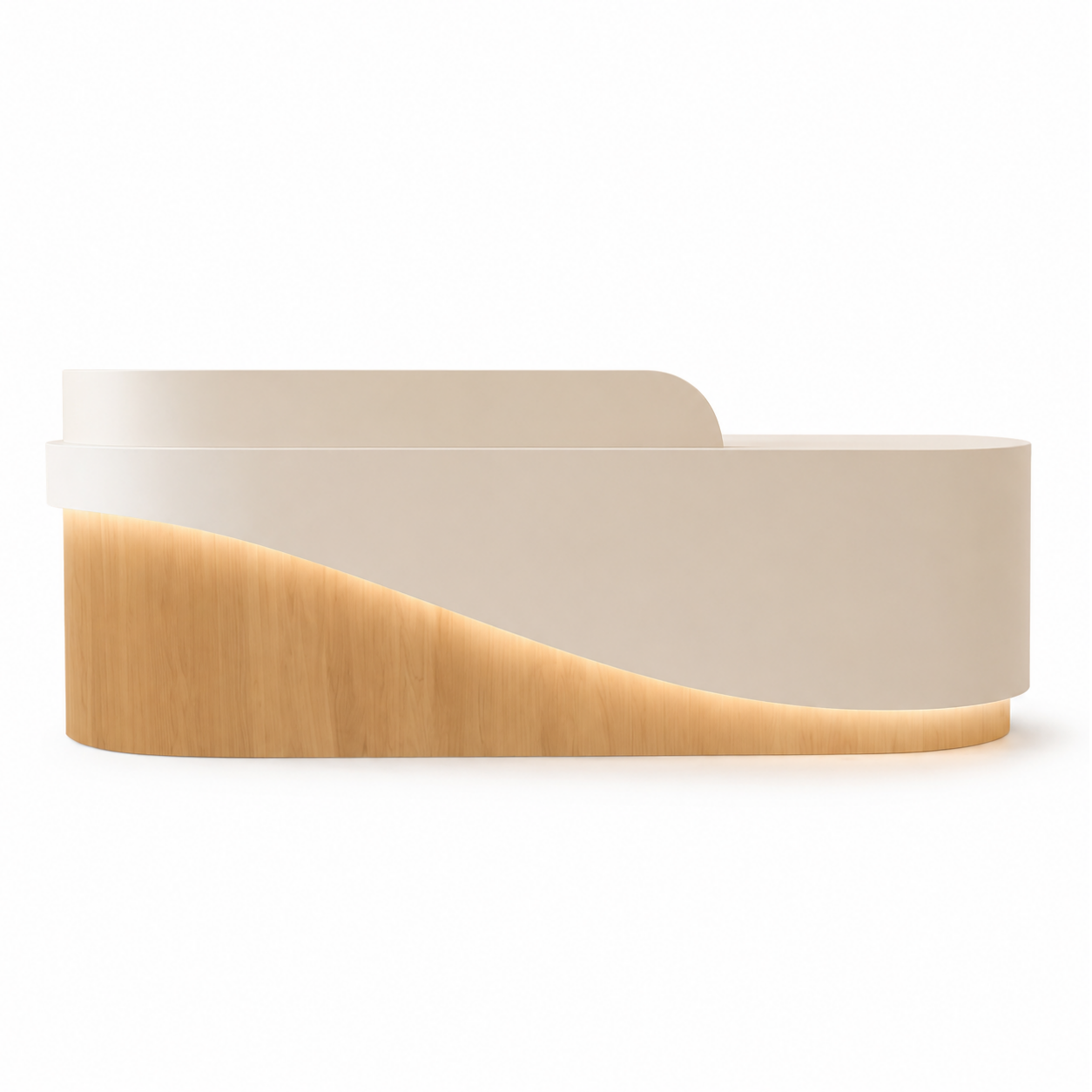 Modern Reception Desk with Ambient LED Lighting