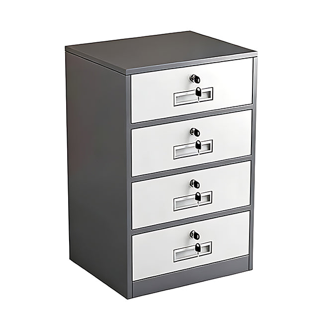 Slim Under Desk Lockable Office Storage Cabinet with Drawer