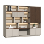 Modern Open-Shelved Executive Storage Cabinet