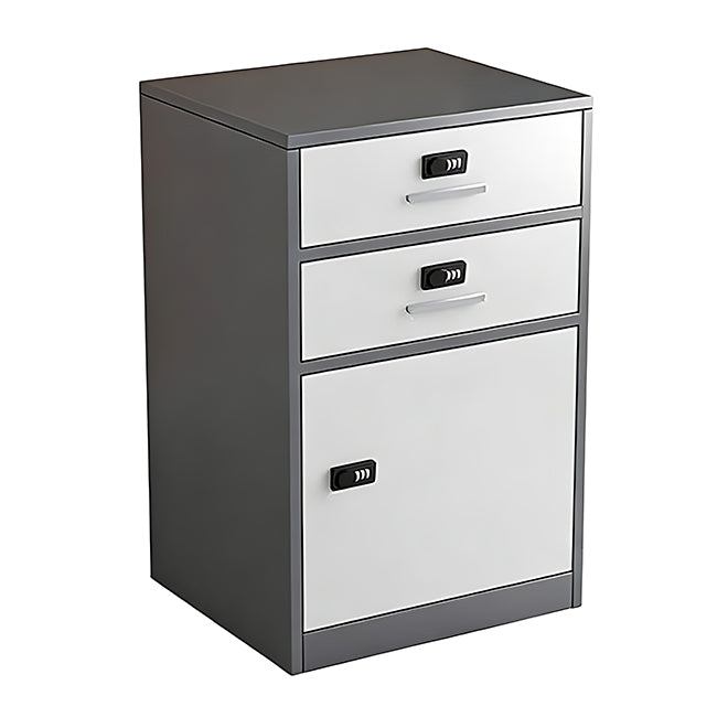 Slim Under Desk Lockable Office Storage Cabinet with Drawer