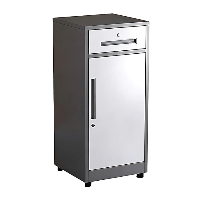 Slim Under Desk Lockable Office Storage Cabinet with Drawer