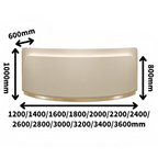 Modern Curved Reception Desk with LED Accent