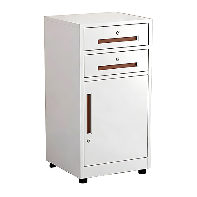 Slim Under Desk Lockable Office Storage Cabinet with Drawer