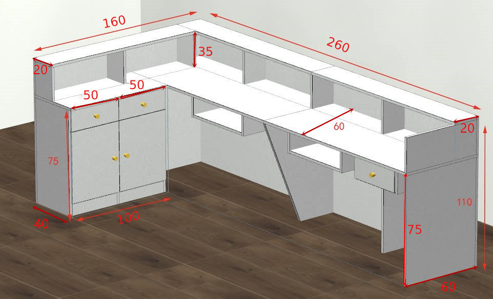 Custom Reception Counter & 70 cm LED Logo – AUD $2,700