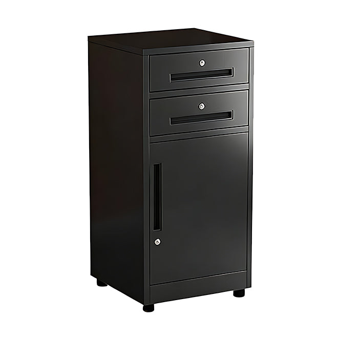 Slim Under Desk Lockable Office Storage Cabinet with Drawer