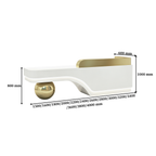 Modern Sculptural Reception Counter with Stainless Steel Base