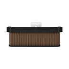 Designer Reception Desk with Timber Textured Finish