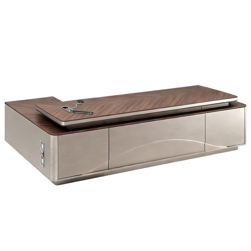Designer Executive Desk with Feature Light and Storage