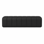 Modern PU Leather Channel Upholstered Bench Seat with Custom Colour