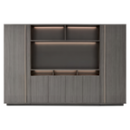 Illuminated Office Storage Cabinet with Wardrobe