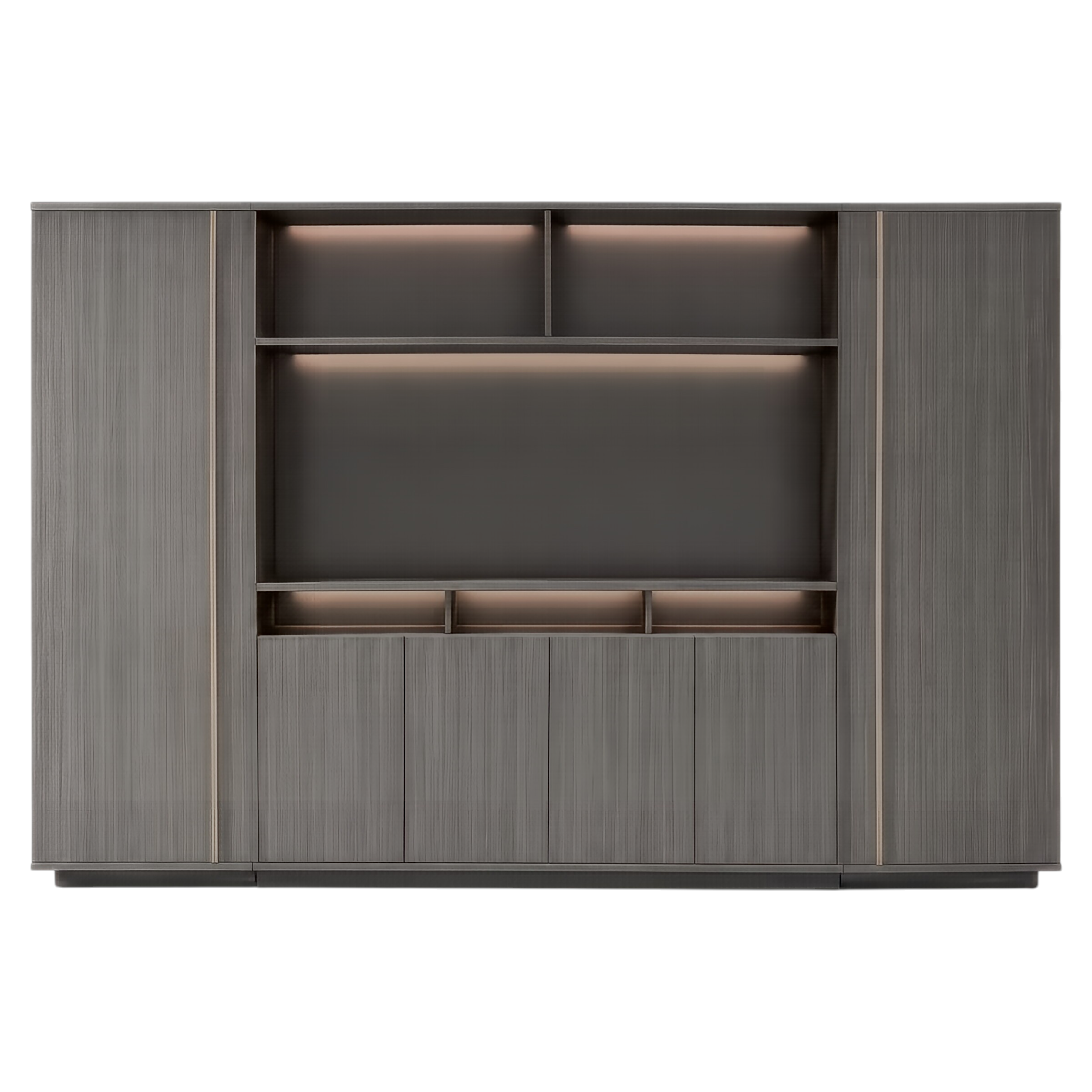 Illuminated Office Storage Cabinet with Wardrobe