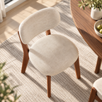 Modern Timber Dining Chair with Custom Upholstery Options