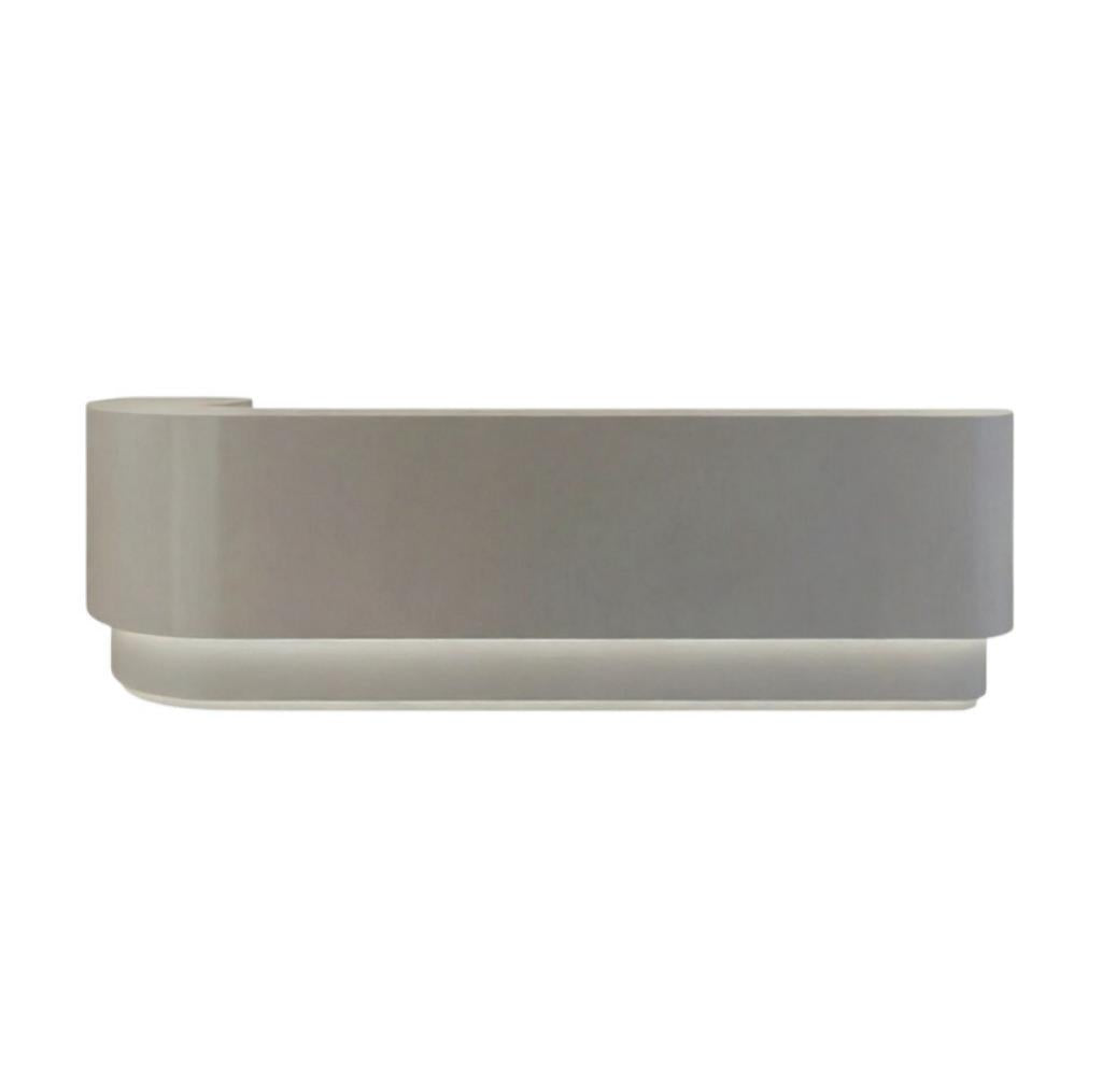 Minimalist Curved Reception Counter with Ambient LED Illumination for Professional Studios and Clinics