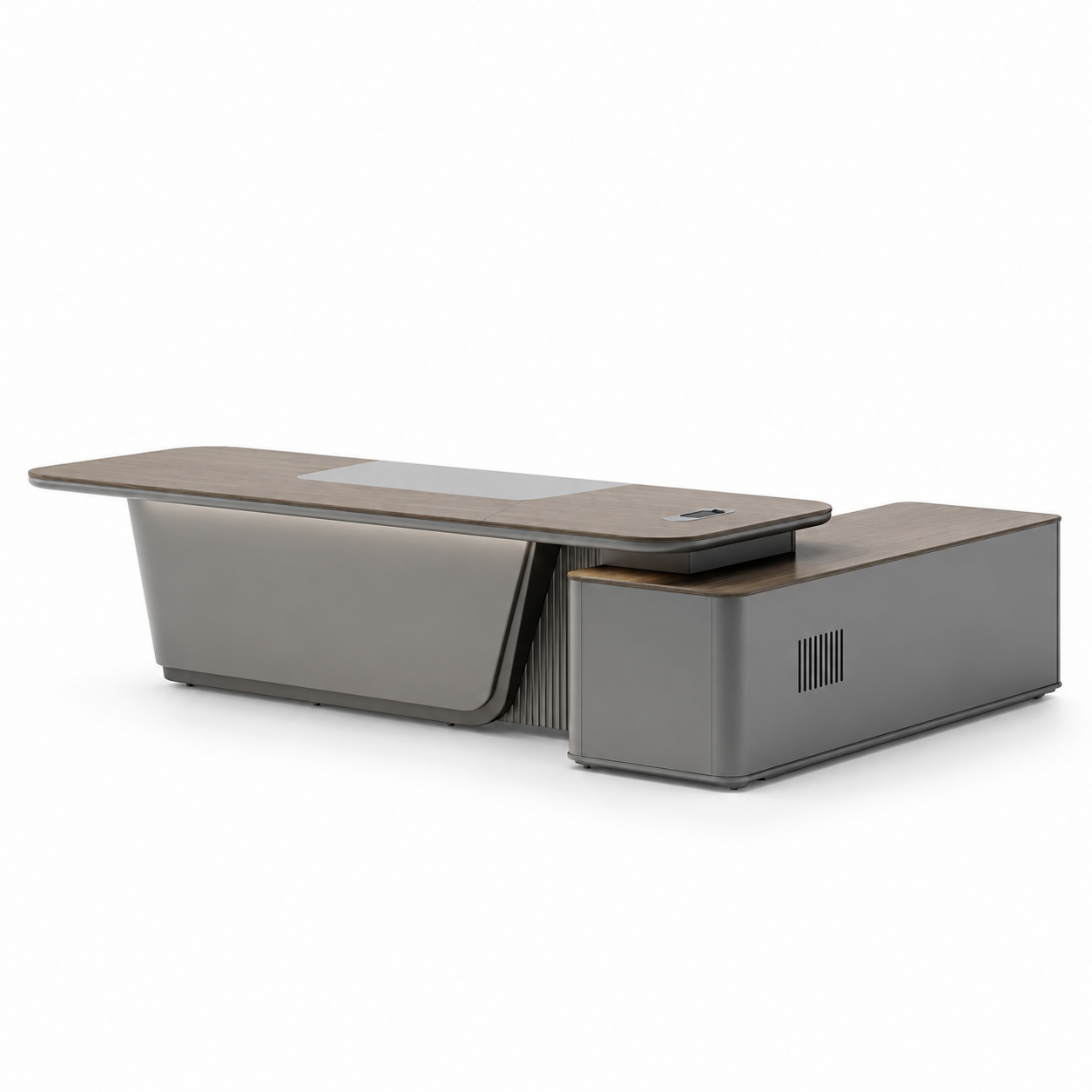 Modern Executive Office Desk with Smart Lock and Ambient LED Lighting