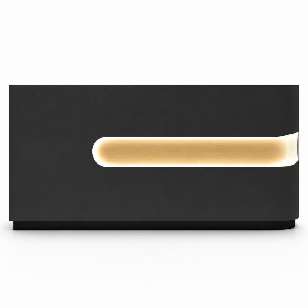 Modern LED Reception Counter with Custom Branding