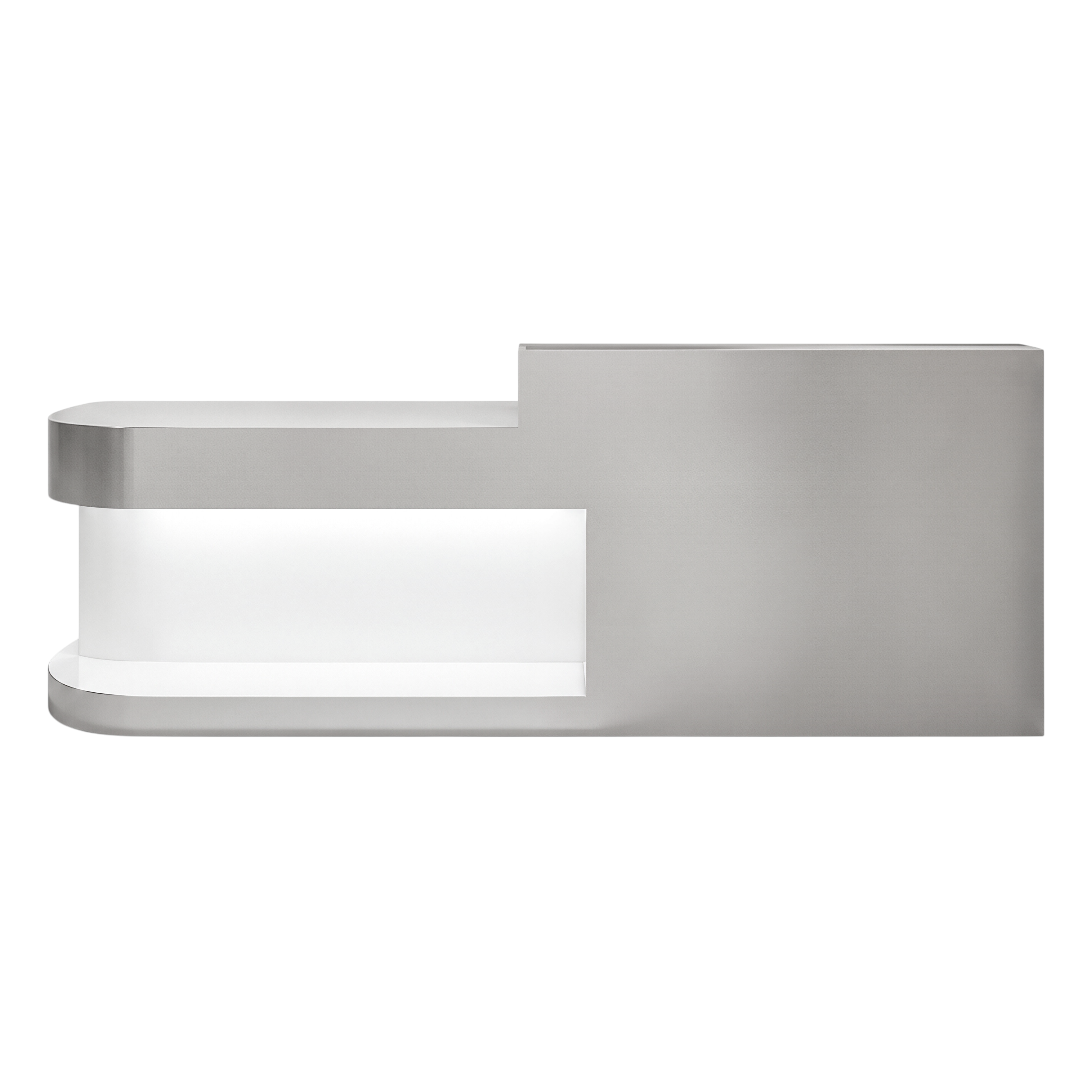 Modern Reception Desk with Display Shelf