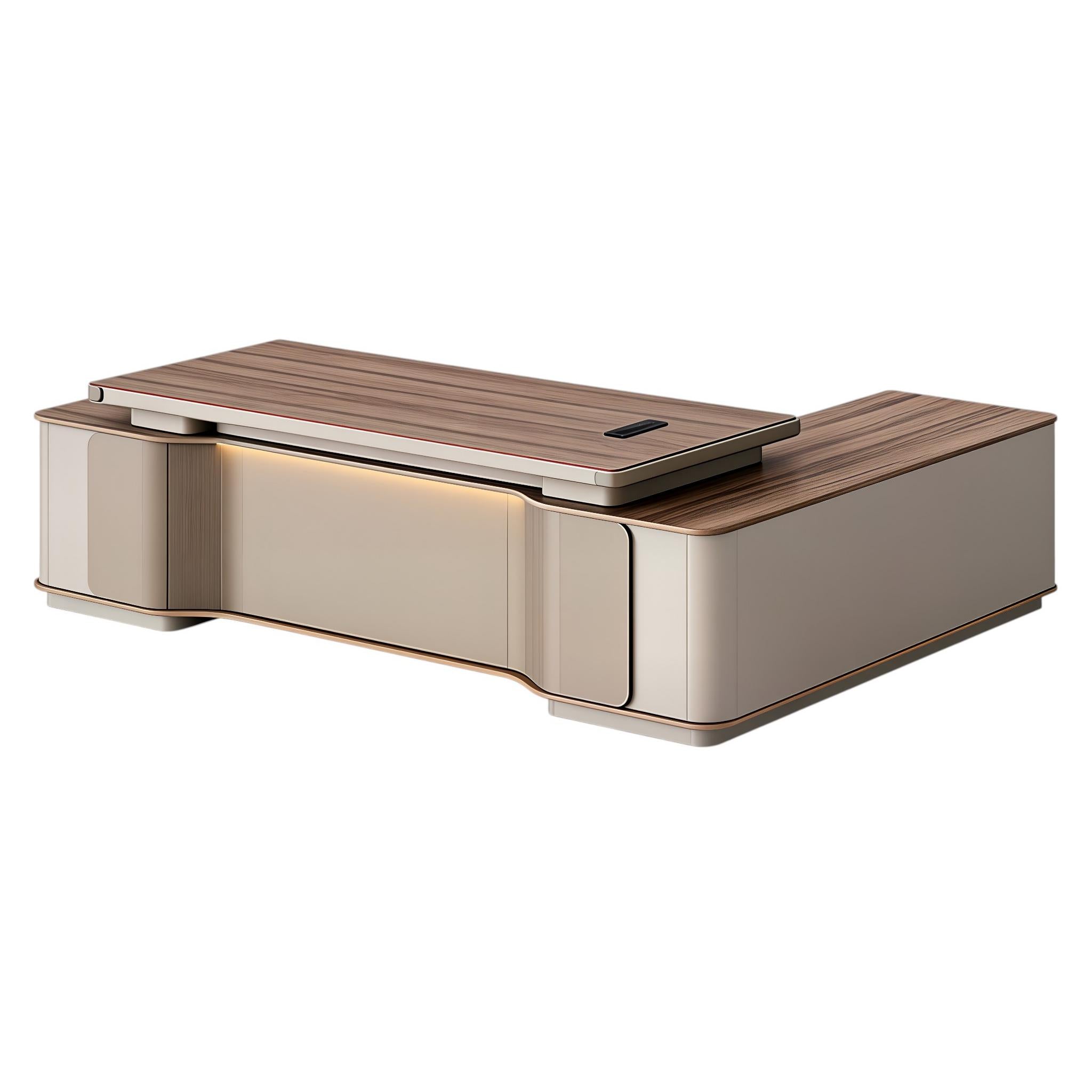 Designer Executive Desk with Rounded Edge Detail