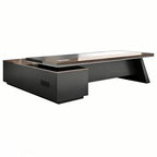 Designer Executive Office Desk with Storage Cabinet