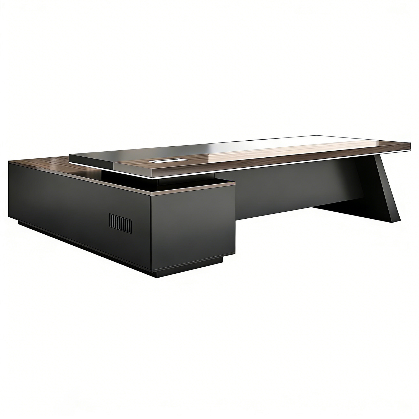 Designer Executive Office Desk with Storage Cabinet