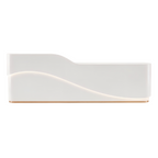 Modern Wave Reception Counter with LED Lighting