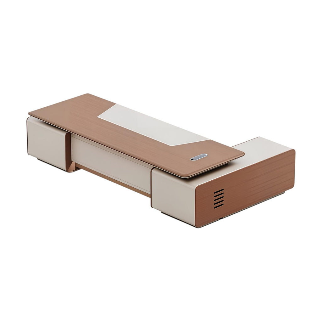 Modern Executive Office Desk with Side Cabinet and Premium Manager Workspace Design