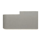 Minimalist L-Shaped Reception Desk with LED Plinth